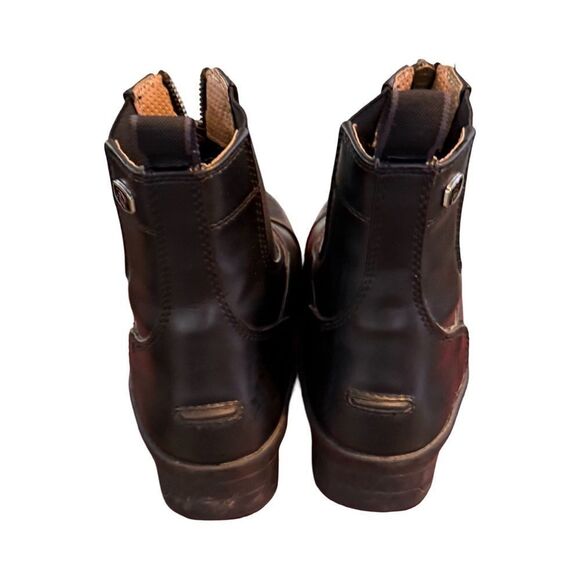 Black Synthetic Leather Ankle Boots - Picture 2 of 6